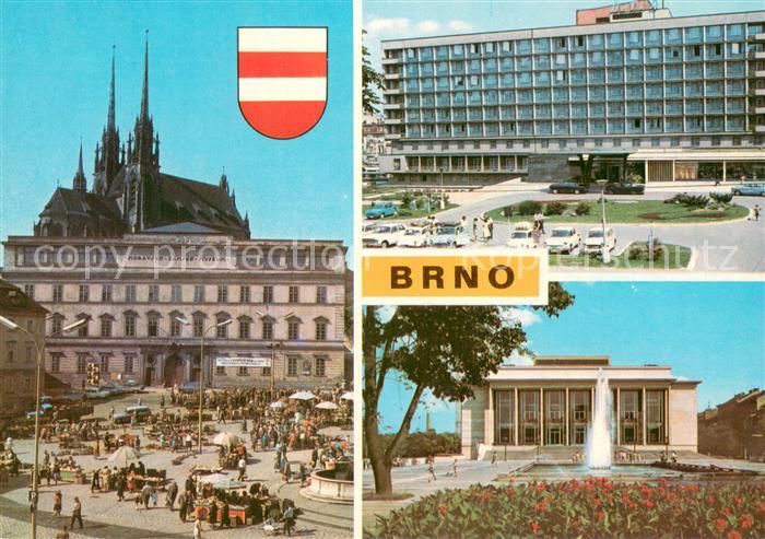 Brno Bruenn Namesti 25 anora v pozadi Petrov Hotel International Janackovo divad