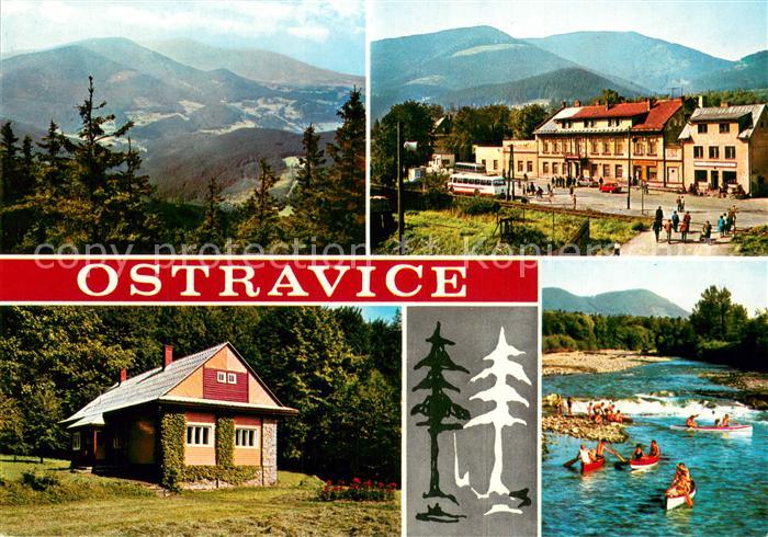 Ostravice Vyhled z Lyse hory na Smrk Strad obce Bezrucuv srub Pereje na Ostravic