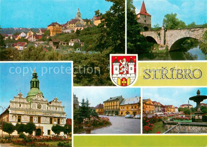 Stribro Renesancni Radnice Goticky kostel Goticka vez s ochozem dominuje mestu