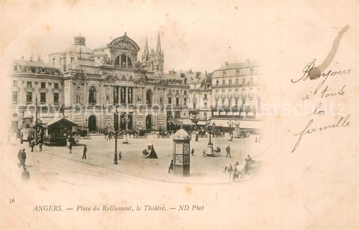 Angers 49 Place du Ralliement et le théâtre
