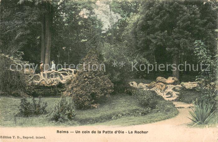 Reims 51 Un coin de la Patte d Oie le rocher