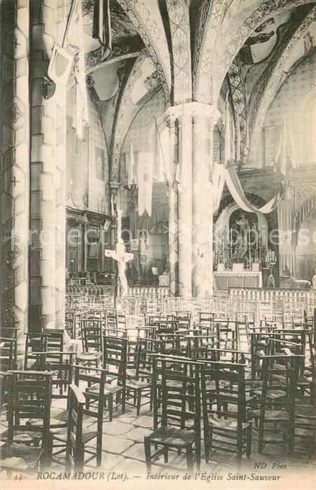 Rocamadour Intérieur de l Eglise Saint Sauveur