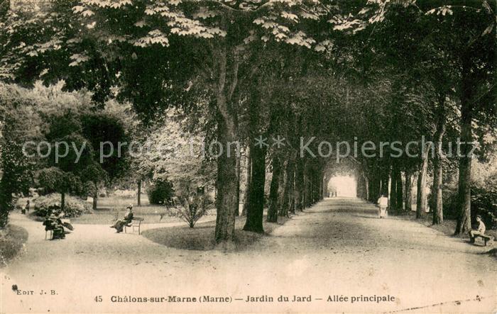 Chalons-sur-Marne Jardin du Jard Allée principale