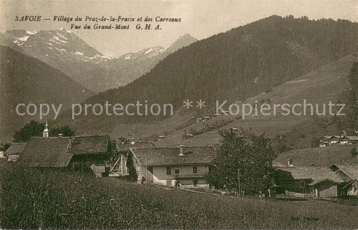 Praz-de-la-Frasse Araches-la-Frasse 74 et village des Carreaux vue du Grand Mont