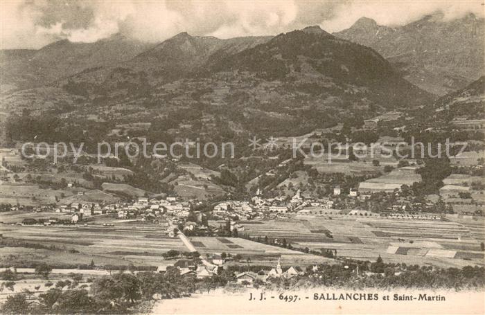 Sallanches Vue panoramique Saint Martin et les Alp