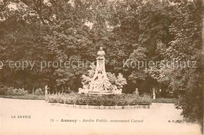 Annecy 74 Haute-Savoie Jardin Public Monument Carnot Denkmal