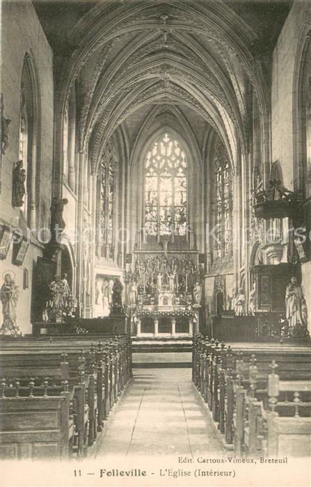 Folleville Eure 27 Intérieur de l Eglise