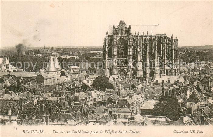 Beauvais 60 Vue sur la Cathedrale prise de l Eglise Saint Etienne