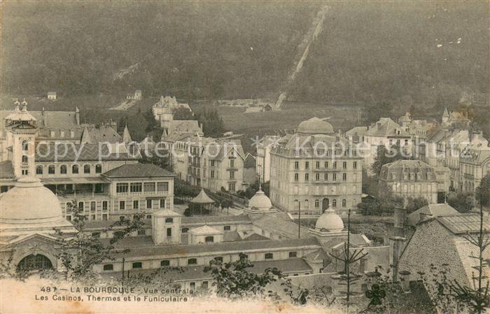 La Bourboule Vue Generale Casinos Thermes et le funiculaire