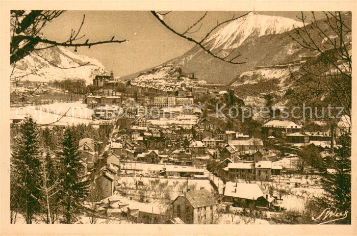Briancon 05 Vue Generale et les Alpes en hiver