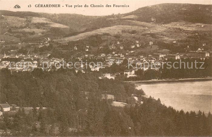 Gerardmer 88 Vosges Vue prise du Chemin des Fourmies