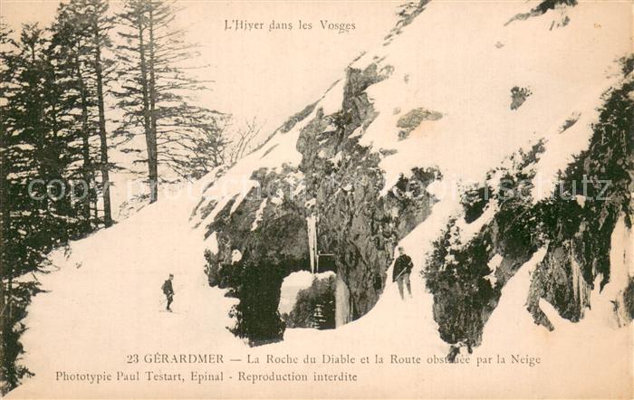 Gerardmer 88 Vosges La Roche du Diable en hiver