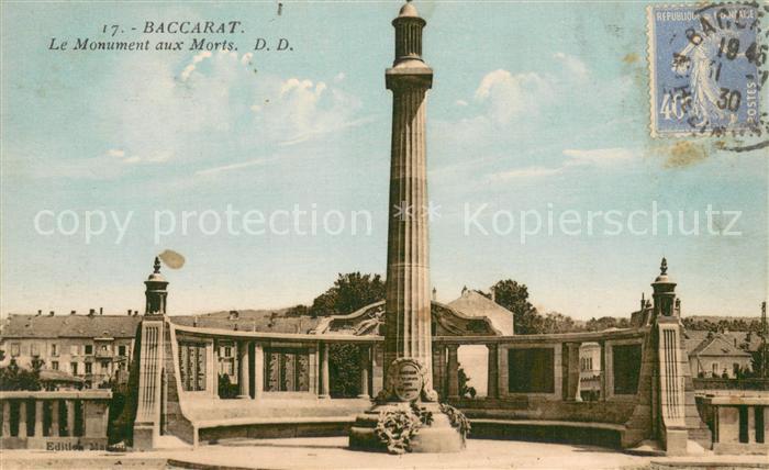 Baccarat 54 Monument aux Morts Kriegerdenkmal