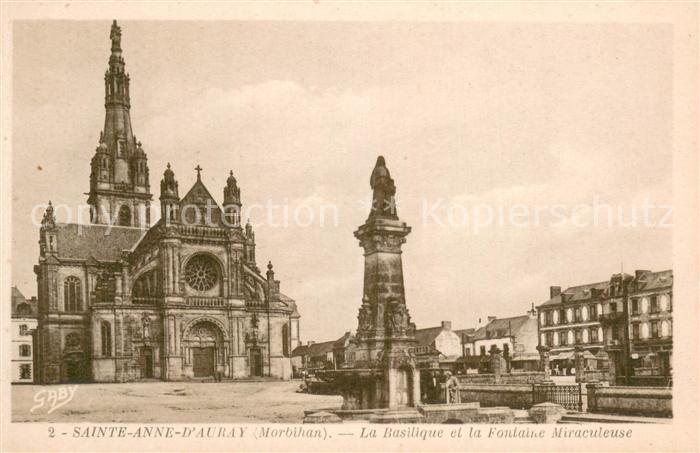 Ste-Anne-d Auray La Basilique et la Fontaine Miraculeuse