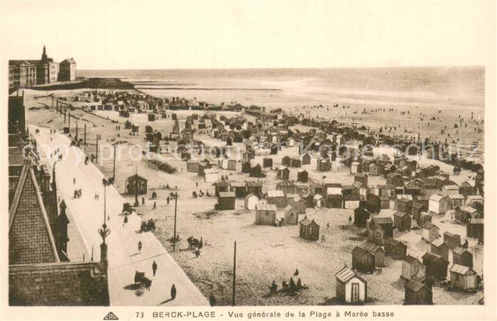 Berck-Plage 62 Vue Generale de la plage a marée basse