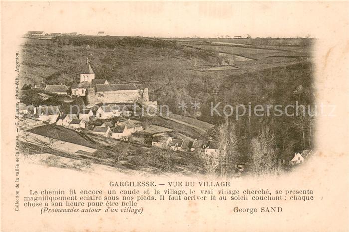 Gargilesse-Dampierre 36 Indre Vue panoramique du village Promenades a