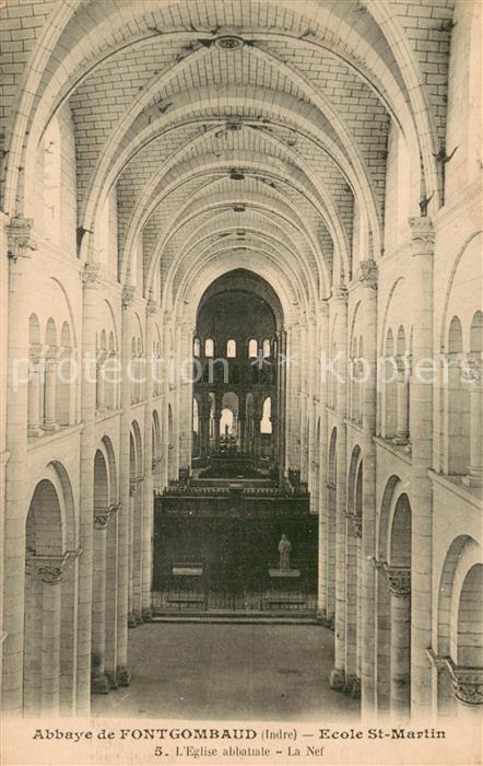 Fontgombaud Fontgombault Abbaye Ecole Saint Martin Intérieur Eglise abbatiale la
