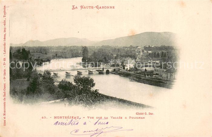 Montrejeau 31 Haute-Garonne Vue sur la Vallee et Polignan