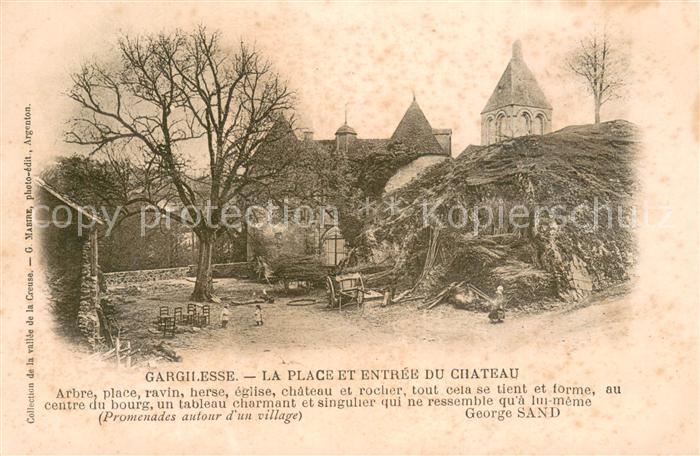 Gargilesse-Dampierre 36 Indre Place et l entrée du Chateau Promenades autour d u