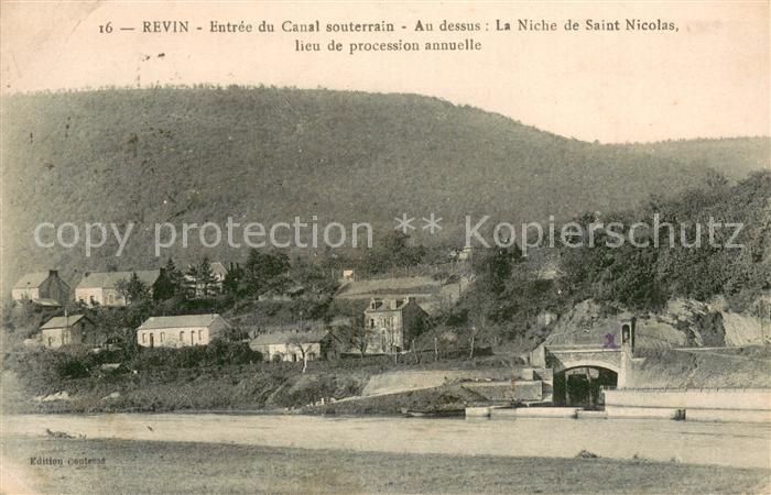 Revin Entrée du canal souterrain La Niche de Saint Nicolas lieu de procession an