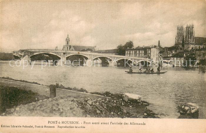 Pont-a-Mousson 54 Pont sauté avant l arrivée des Allemands