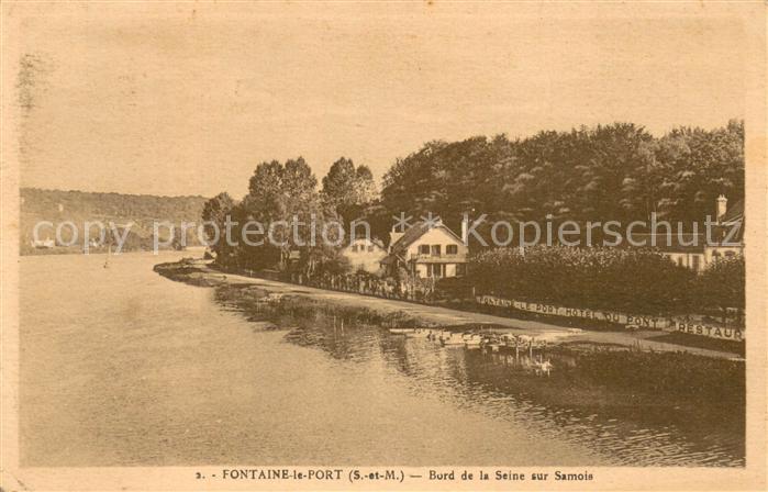 Fontaine-le-Port Bord de la Seine sur Samois