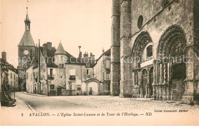 Avallon 89 Eglise Saint Lazare et la Tour de l Horloge