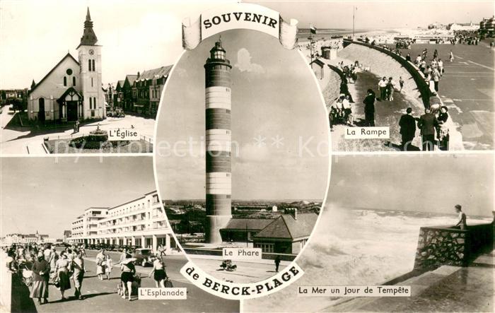 Berck-Plage 62 Eglise Le Phare La Rampe Esplanade La Mer und Jour de Tempete