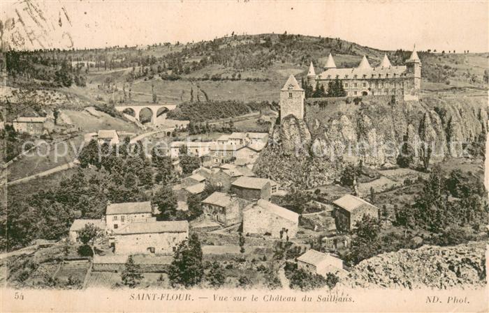 Saint-Flour Cantal Vue sur le Chateau du Sailiaris