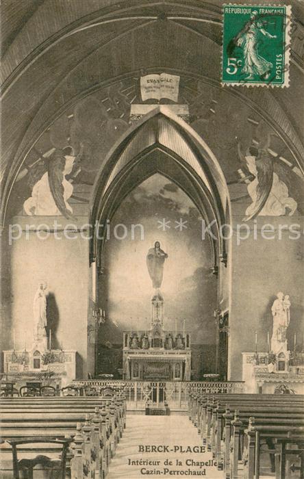 Berck-Plage 62 Interieur de la Chapelle Cazin Perrochaud