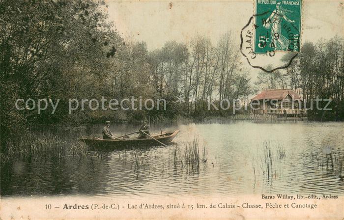 Ardres 62 Lac d’Ardres situe a 15 km de Calais Chasse Peche et Canotage