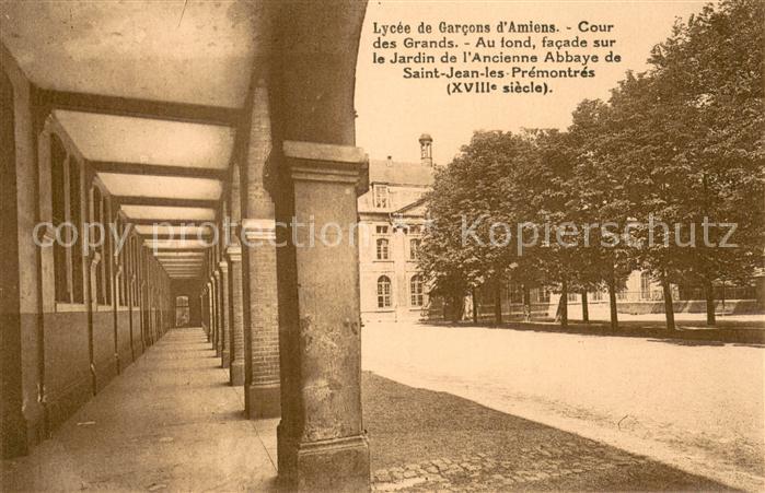 Amiens 80 Lycee de Garcons d’Amiens Cour des Grands Facade sur le Jardin de l’An