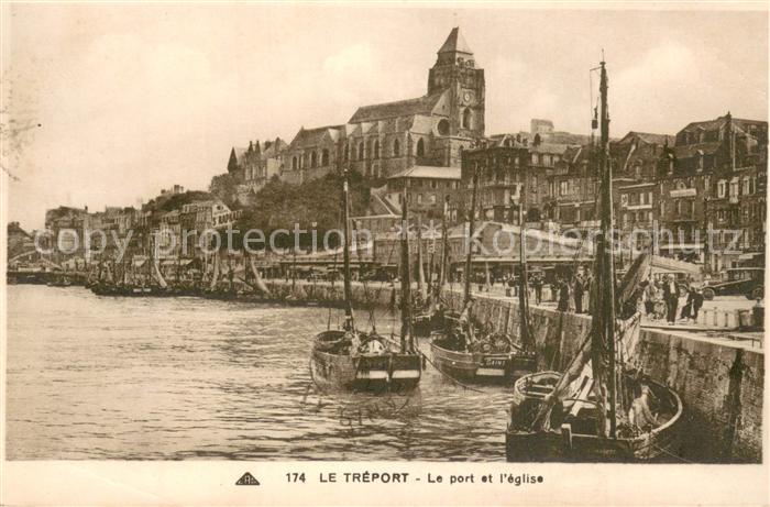 Le Treport 76 Le port et l'eglise