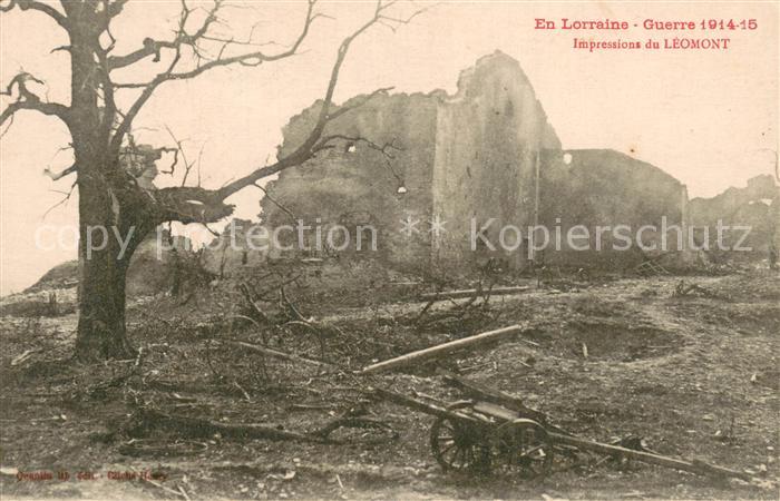 Leomont Luneville 54 En Lorraine Guerre 1914-15 Ruines Grande Guerre Truemmer 1.