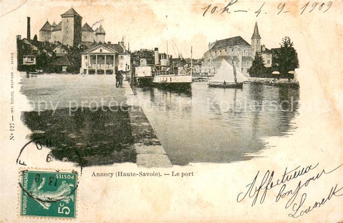 Annecy 74 Haute-Savoie Le port vapeur