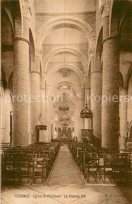 Tournus 71 Eglise Saint Philibert la grande nef