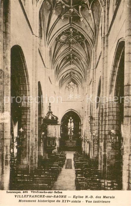 Villefranche-sur-Saone Eglise Notre Dame des Marais Monument historique du XIVe
