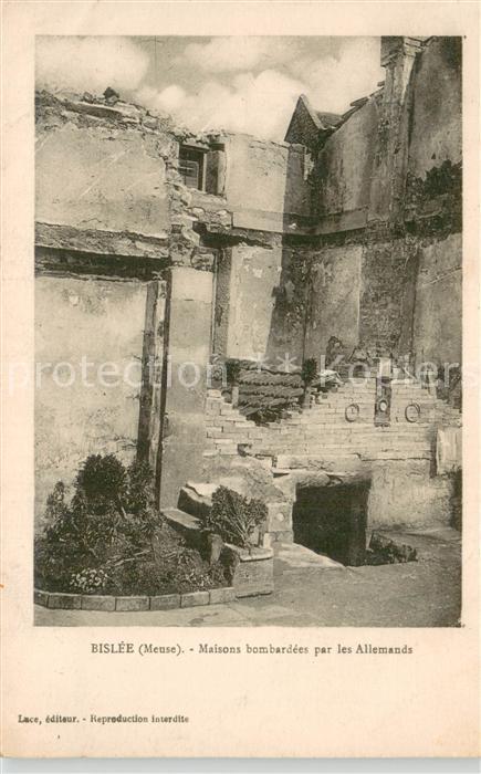 Bislee Maisons bombardées par les Allemands Ruines Grande Guerre