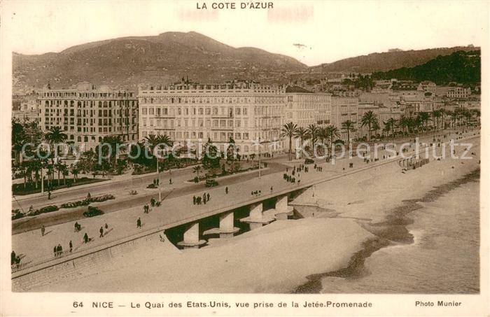 Nice 06 Le Quai des Etats Unis vue prise de la Jetee Promenade