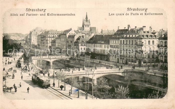 Strassburg Elsass Blick auf Pariser und Kellermannstaden