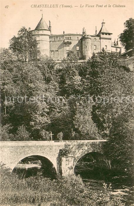 Chastellux-sur-Cure 89 Le Vieux Pont et le Chateau