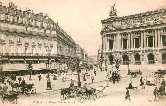 Paris 75 Perspective de la Rue Auber