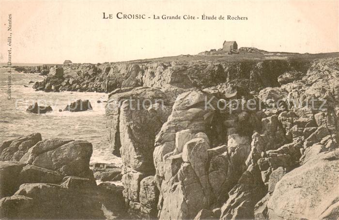 Le Croisic 44 La Grande Cote Etude des Rochers