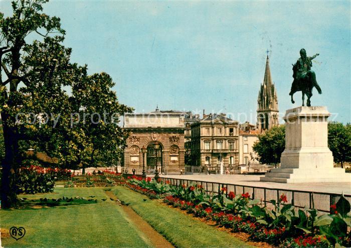 Montpellier Herault Jardin du Peyrou Statue de Louis XIV Arc de Triomphe