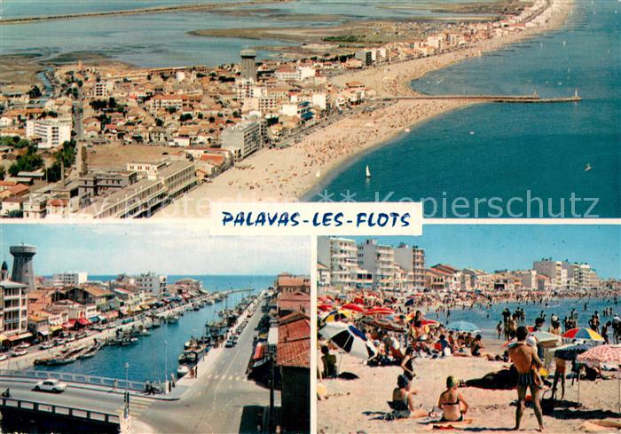 Palavas-les-Flots 34 Vue aérienne Quai Paul Cunq Plage de la rive gauche
