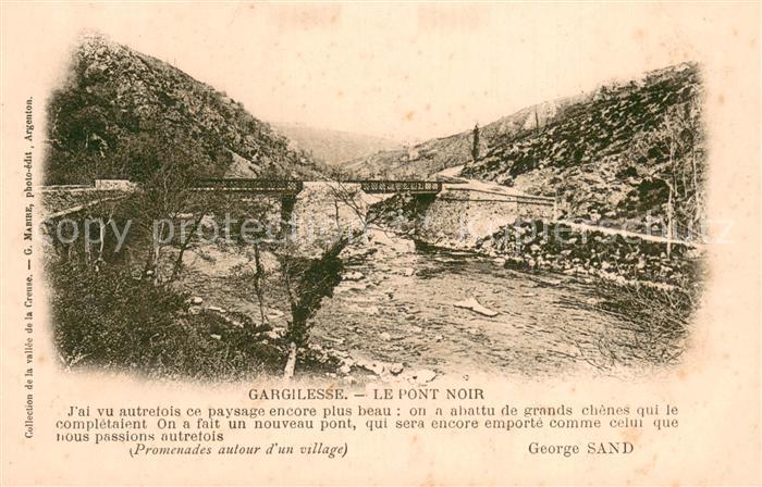 Gargilesse-Dampierre 36 Indre Le Pont Noire