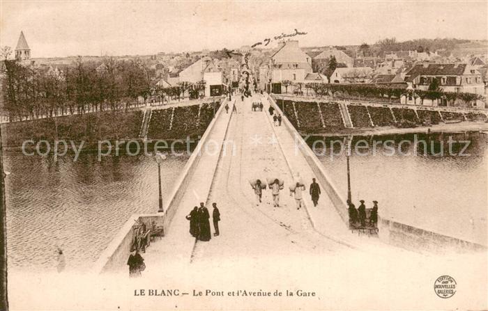 Le Blanc 36 Indre Le Pont et l Avenue de la Gare