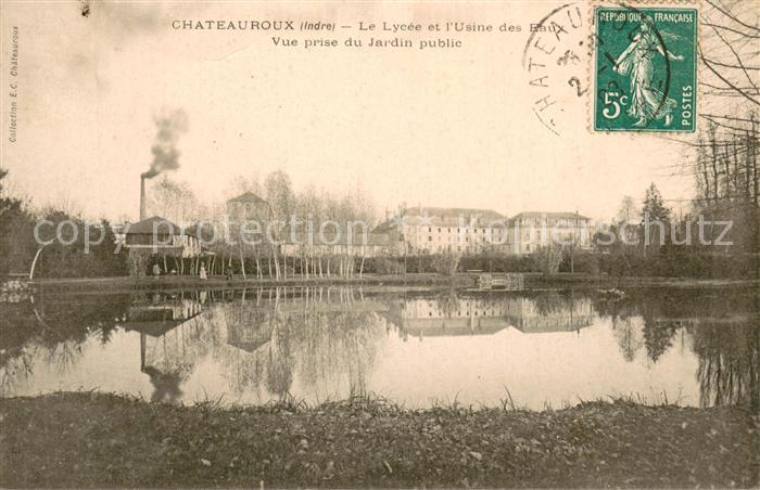 Chateauroux 36 Indre Le Lycee et l Usine des Eaux