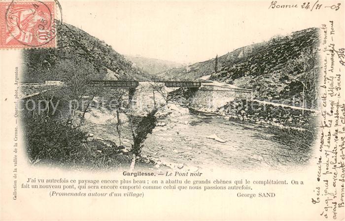 Gargilesse-Dampierre 36 Indre Le Pont noir