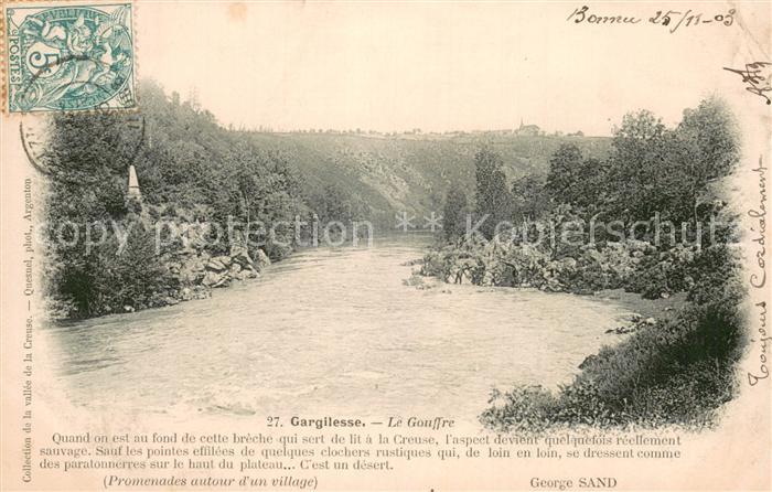 Gargilesse-Dampierre 36 Indre Le Gouffre